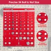 EVERKEEN Thread Nut Bolt Checker, metric Size Gauge, 42 Bolt