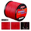 PE Braided Fishing Line (Red, 6LB/300M 4 Strands)