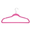Simplify 25 Pack Slim Velvet Suit Hangers in Fuchsia -