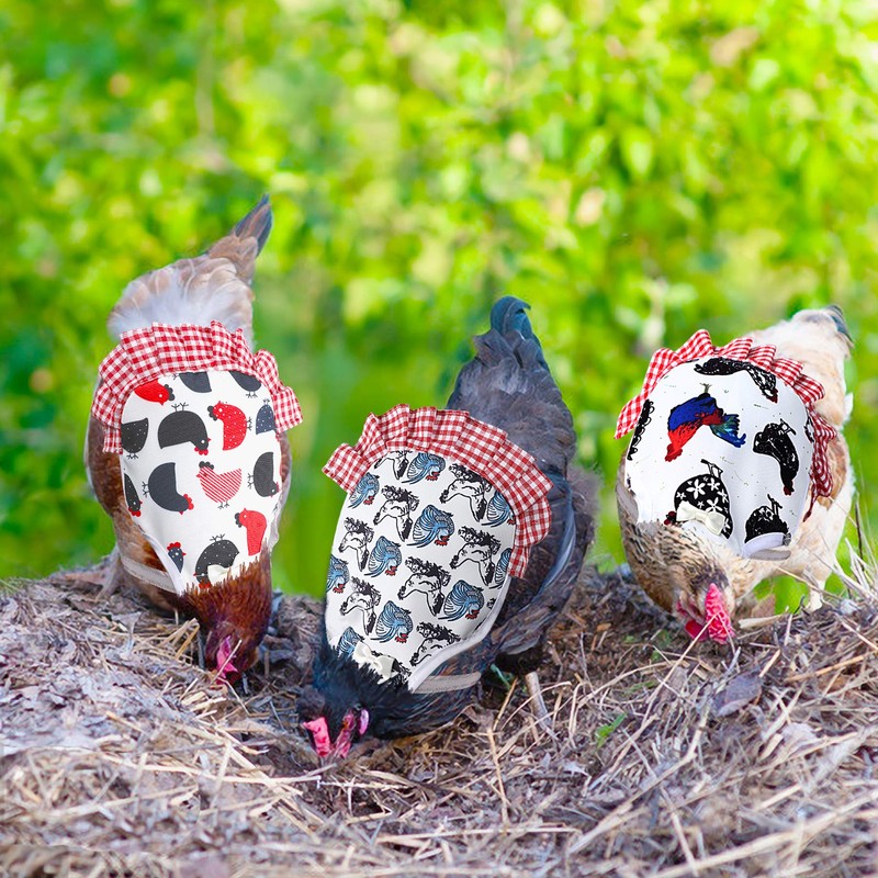 PETKNOWS Standard Chicken Saddle, Hen Apron with Elastic Straps, Suit