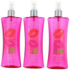 Pink Vanilla Kiss Fantasy 3 Pack 8oz Fragrance Body Spray women