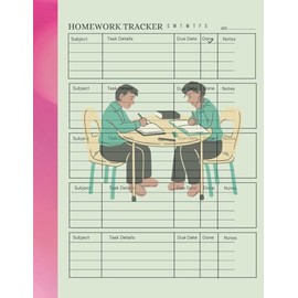 Academic Homework Log: Task & Assignment Tracker for Students | Organized Homework Planner for Daily and Weekly Assignments | 8.5”X11” with 122 Pages