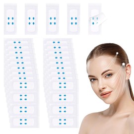 KUMSODE Pack of 80 Lifting Stripes Invisible Facelift Stickers for Women, Facelift Tape, V Shape Face Lift, Conceal Wrinkles, Skin Tightening, Makeup Facelift Tools