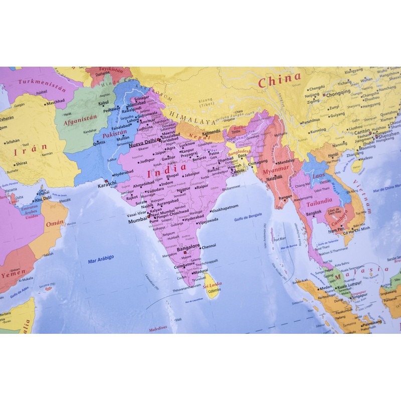 Giant World Map in spanish language (39 X 55) with