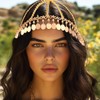 JAKAWIN Sequin Head Chain Jewelry Gold Egyptian Headpiece for Women