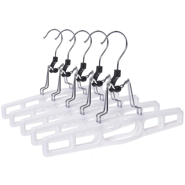 Premium Skirt Hangers 10-Pack - Thin Space-Saving Skirt Hanger Set