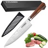Ytuomzi Razor-Sharp Chef Knife, 8-inch High Carbon Stainless Steel Chef's