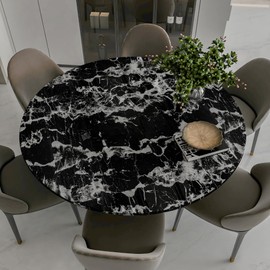 HOLOMEY 16x118 inch Black Marble Contact Paper Peel and Stick Countertop Waterproof Vinyl Glossy Granite Wallpaper Removable Self-Adhesive Film for Kitchen Cabinet Furniture Decoration