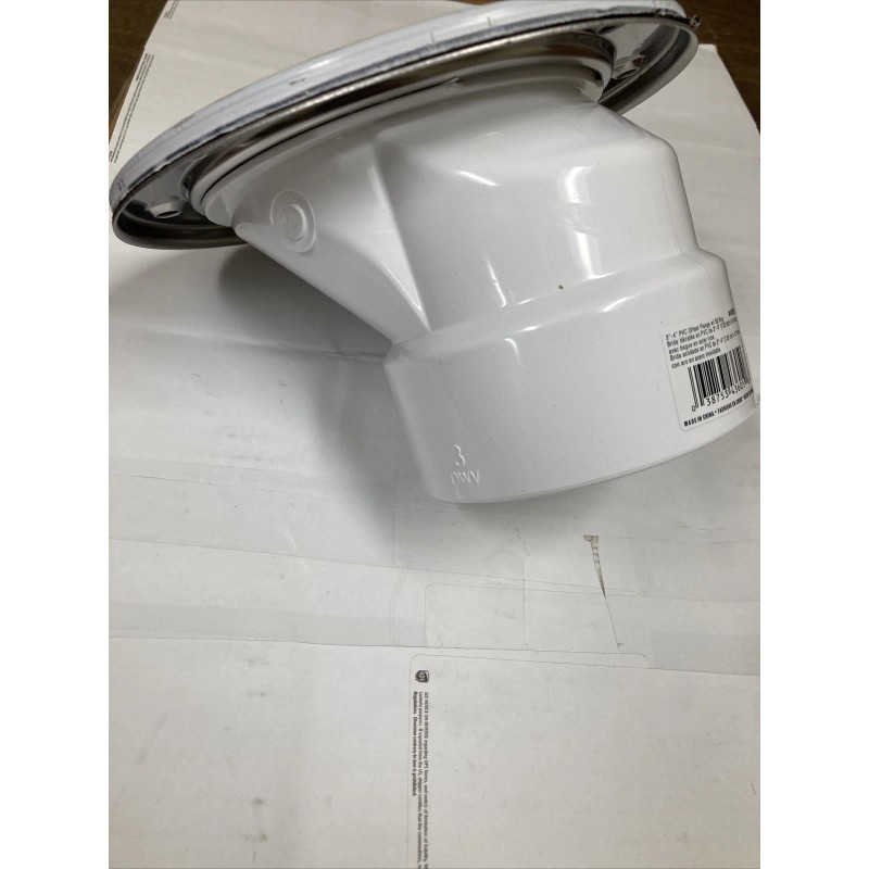 Oatey 436052 PVC Offset Open Toilet Flange with Stainless Steel