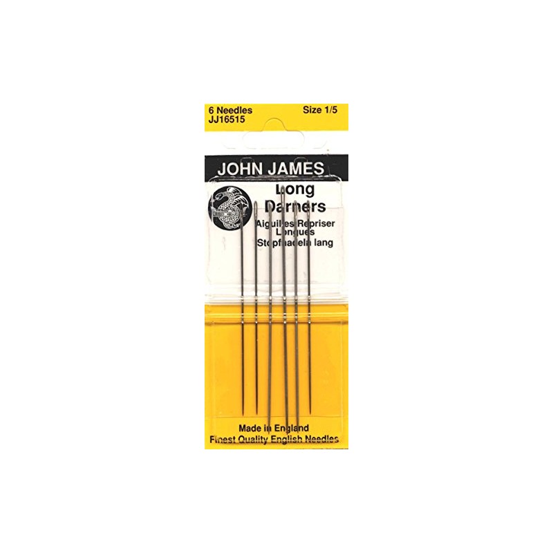 Colonial Needle 6 Count John James Long Darners Assorted Needles,