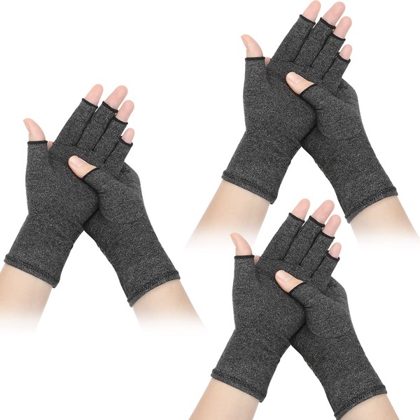 3 Pairs Arthritis Compression Gloves for Women Men Relieve Pain