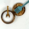Ezo.Home Olive Wood Salt Cellar with Spoon and Lid, Elegant