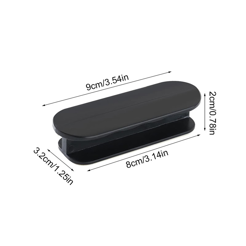 ShanBye 4 PCS Stick On Handles, Modern White ABS Plastic,