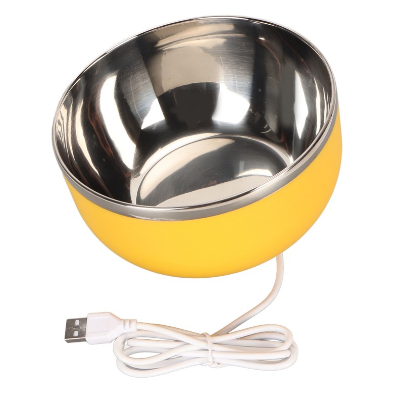 450ML Pet Heated Bowl Stainless Steel Water Heating Bowl USB