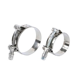 1 Pack 2 Pcs 4 Hose Clamp, 4 Inch Hose Clamp, Large Hose Clamps, 4 Inch T Bolt Clamp, Dryer Vent Clamp, Hose Clamps, Stainless Hose Clamps, Stainless Steel Clamps(Working Range 4.25in - 4.56in)