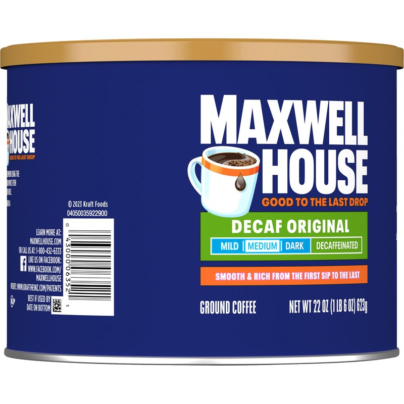 Maxwell House Decaf Original Medium Roast Ground Coffee (22 oz