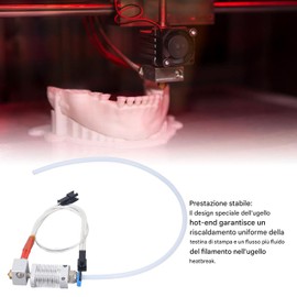 Print Hot End Kit V 40W Heating Rod 100K Thermistor Cable for 3D Printer Head Replacement, Compatible with Mega Zero 2.0