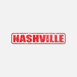 Nashville City USA Grunge Stamp Sticker | Car Bumper, Laptop, Water Bottle, Wall, Window Waterproof Vinyl Sticker Decal