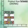 (3Pcs) Fueled by Caffeine and Chaos Stickers Funny Sarcastic Quote