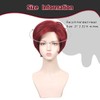 FantaLook Short Wine Red Cosplay Wig for Women Halloween Party
