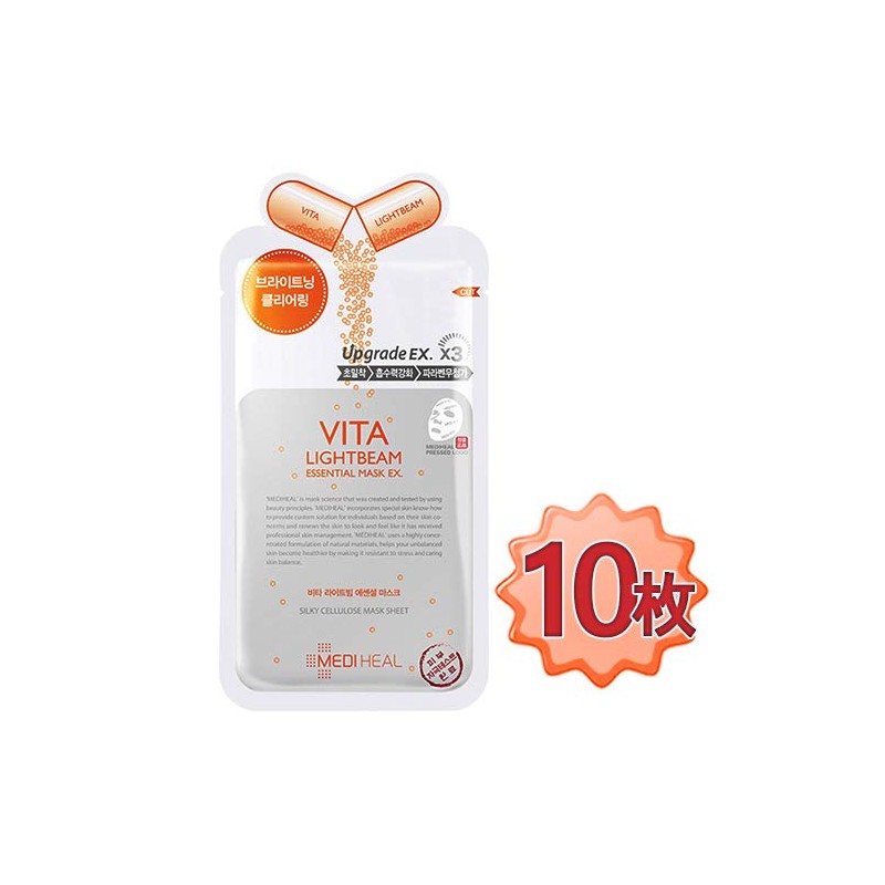MediHeal Vita Lightbeam Essential Mask, 10 Pieces, MediHeal Vita Lightbeam