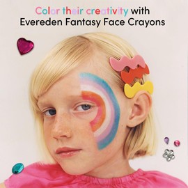 Evereden Kids Fantasy Face Crayon: Sweet Clementine - Non-Toxic Multi-Purpose Face, Eye & Lip Crayon - Clean Makeup for Kids - Vegan & Safe for Sensitive Skin