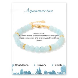 JJDreams Blue Natural Stone Bracelet Boho Gemstone Bead Bracelets Bead Bracelet for Women and Men