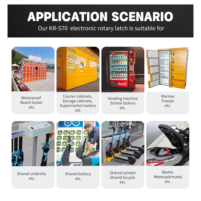 Electronic Rotary Push-to-Close Latch, Auto Lock, Electromechanical, DC 12V Electronic