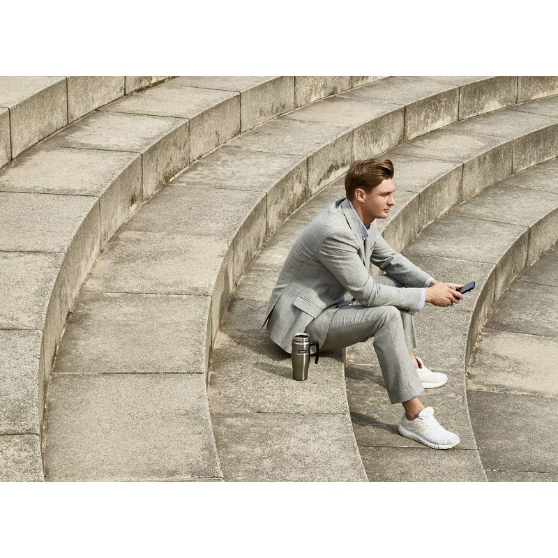 Thermos Travel Mug, Stainless Steel, Raspberry, 470ml