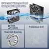Yeuzbur IP67 Waterproof Fan 80×25mm 12v Fan DC 2-Pin 2-Pack