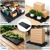 6 Pcs Heavy Duty Plastic Floor Pallets, 23.6x11.8x1.18 Inch Lightweight