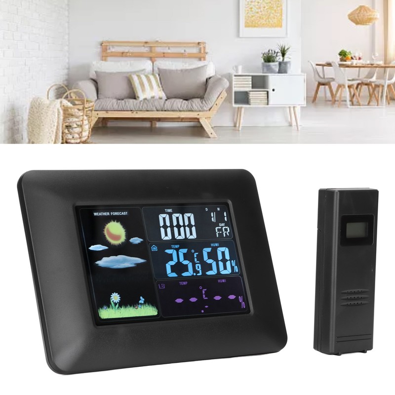 Digital Wireless Weather Station Indoor Outdoor Thermometer with Sensor Temperature