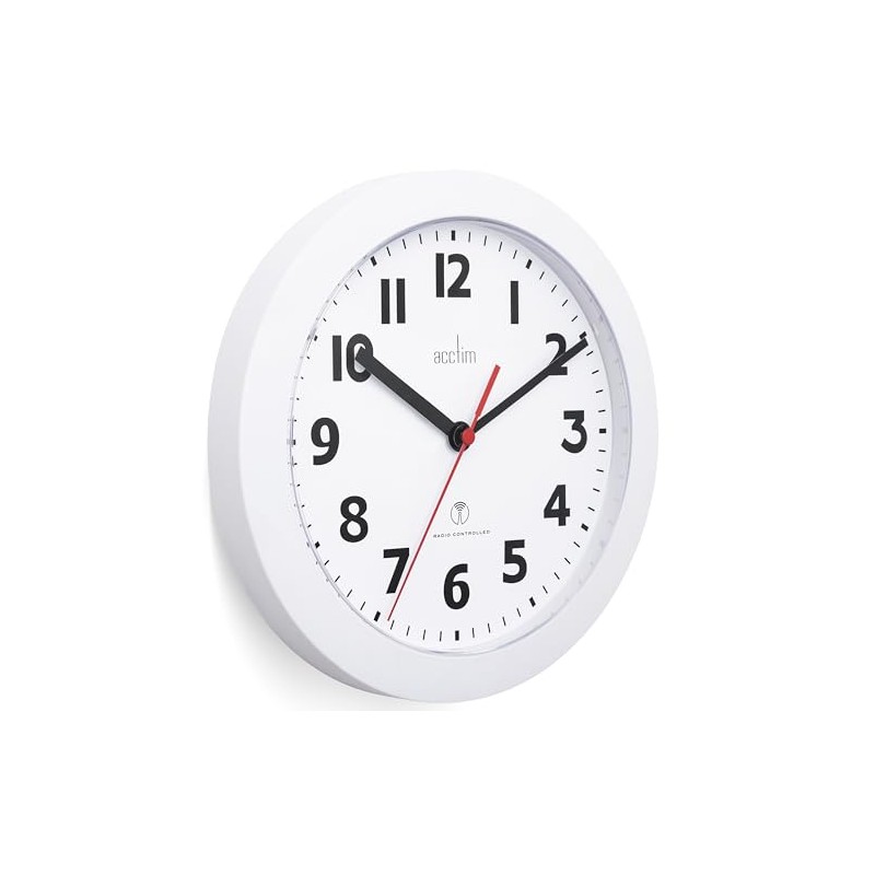 Acctim Parona Wall Clock Radio Controlled (White)