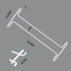 eastbao White 4 Wine Glass Rack Under Cabinet Shelf Glasses