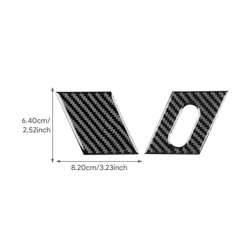 FXETRNL Real Carbon Fiber Door Lock Button Box Sticker, Decor