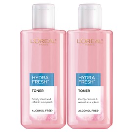 L'Oreal Paris Skincare HydraFresh Toner Face Toner with Pro-Vitamin B5 for a Smoother, Brighter Complexion, 2 Count