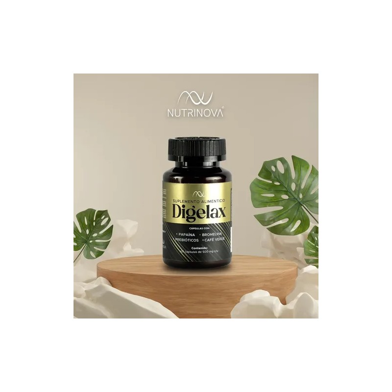 Digelax NutriNova Probióticos y Prebióticos con Enzimas Digestivas Cápsulas