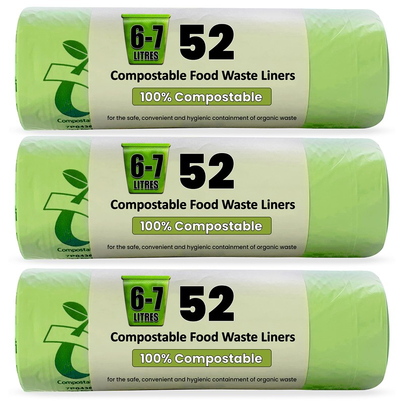 H Haya Home 6L-7L Eco Green 156 Compostable Biodegradable Food