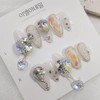 [Premium Nail] Heart Handmade Dangle Stone Handmade Nail Tip -