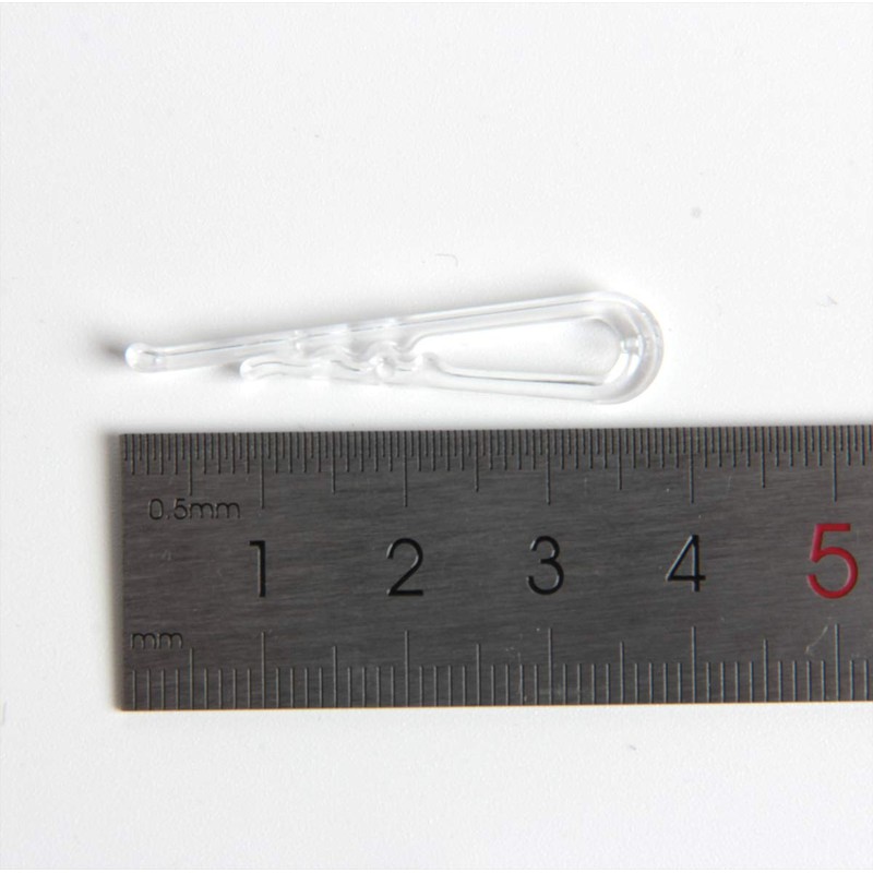 SBYURE 500 PCS U Shape Clear Durable Plastic Alligator Clips