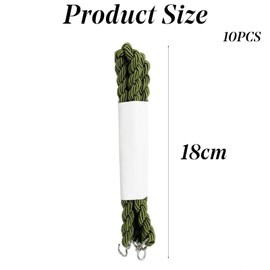 10pcs Elastic Boot Straps Military Boot Bands Blousing Garters Military Double Twisted Shock Cord Trouser Twist,Olive Green