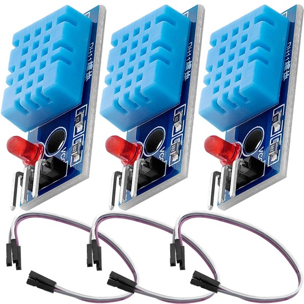 AZDelivery 3 x DHT11 Breakout Module with Board and Cable
