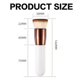 Foundation Brush Kabuki Make Up Brush Flat Top Makeup Brushes Perfect For Blending Liquid, Cream or Flawless Powder Cosmetics - Buffing, Stippling, Concealer