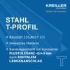 KREILLER Steel T Profile T-Steel Round Edge Material Type Steel