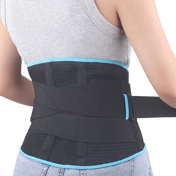 NEWGO Back Strap, Adjustable Support Brace for the Lower Back, Back Support Belt for Men & Women, Lumbar Support Belt, Support Straps for Sciatica, Scoliosis and Herniated Disc
