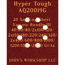 Hyper Tough AQ20019G - 17 Different Grits - 20 Sheet Variety Bundle III