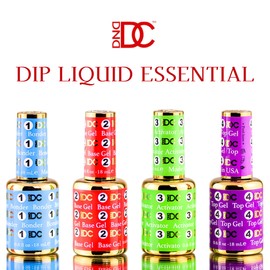 DC DND DC Dip Liquid Essential STEP 1, 2, 3, 4 ,5 - 0.6 fl oz *Pick Any* - Step #4 - TOP GEL (For Dip)