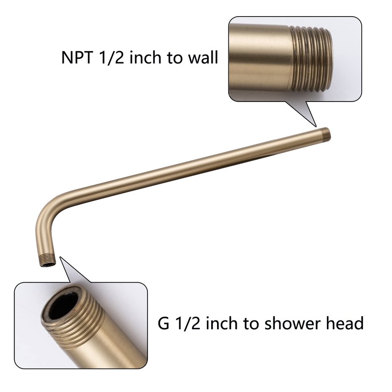 SWHYGER 16 Inch Shower Arm Wall Mounted, SWHYGER L Shape