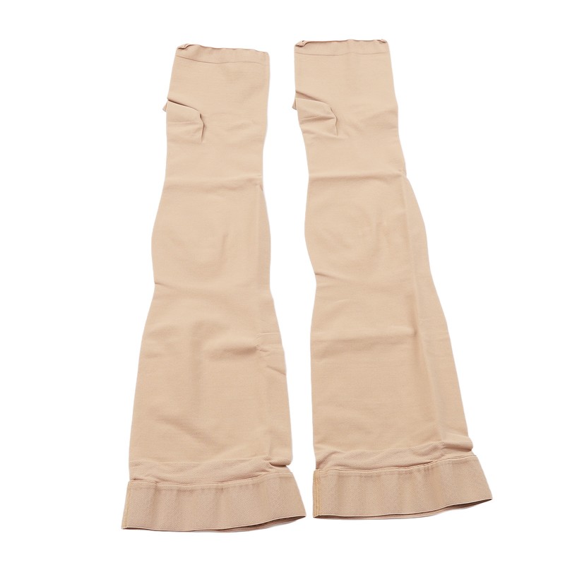 3XL Beige Open Toe Compression Stockings Thigh High 23‑32mmHg Toeless