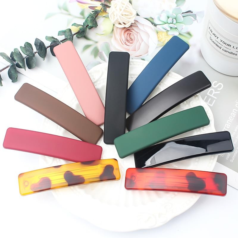 Nakanoya AMBT50 Barrette, 2.4 inches (60 mm), Plastic, Resin, Hair